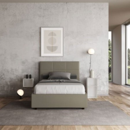 Letto una piazza e mezza similpelle Mika 120×190