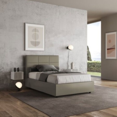 Letto una piazza e mezza similpelle Mika 120×190