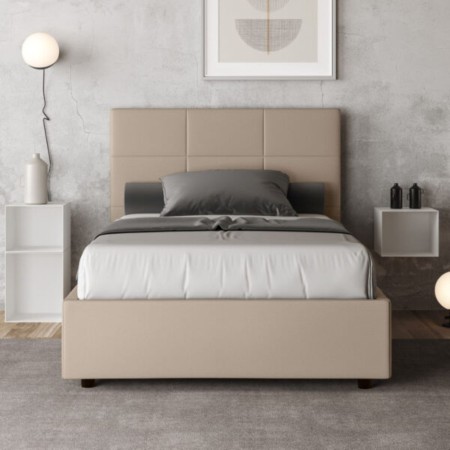 Letto una piazza e mezza similpelle Mika 120×190