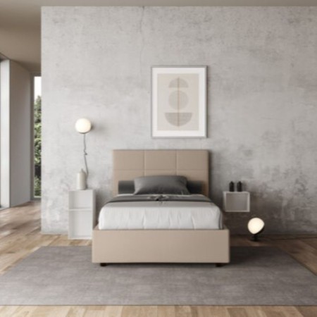 Letto una piazza e mezza similpelle Mika 120×190