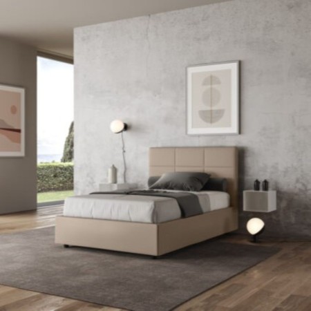Letto una piazza e mezza similpelle Mika 120×190