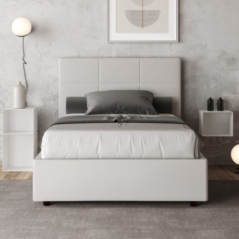 Letto una piazza e mezza similpelle Mika 120×190