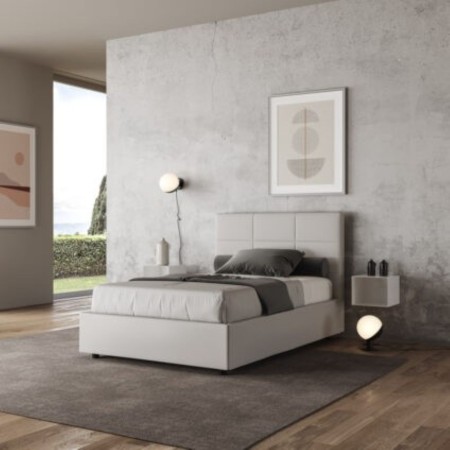 Letto una piazza e mezza similpelle Mika 120×190