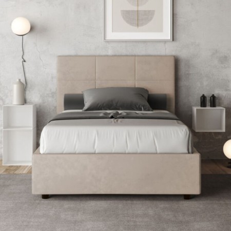 Letto una piazza e mezza microfibra Mika 120×190
