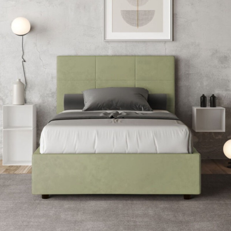 Letto una piazza e mezza microfibra Mika 120×190