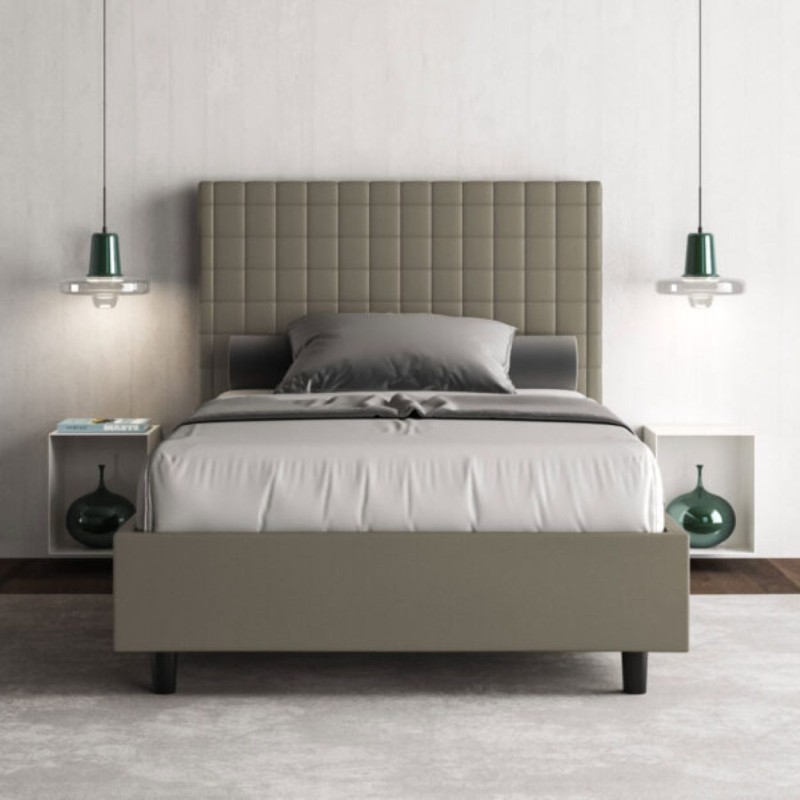 Letto una piazza e mezza similpelle Sunny 120×190