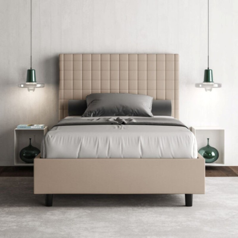 Letto una piazza e mezza similpelle Sunny 120×190