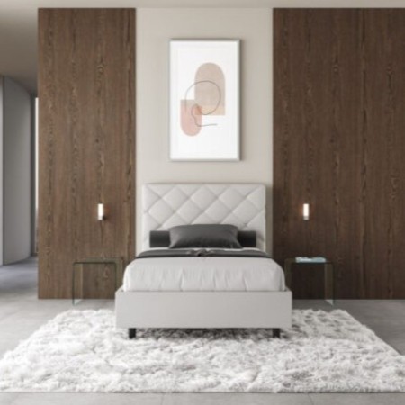 Letto una piazza e mezza similpelle Priya 120×190