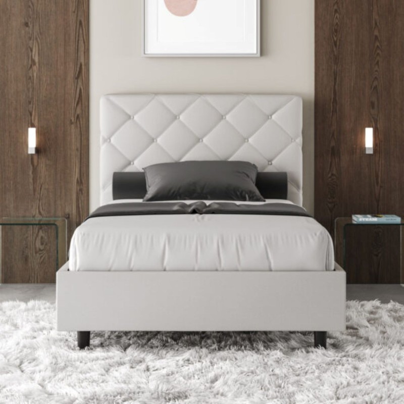 Letto una piazza e mezza similpelle Priya 120×190