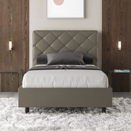 Letto una piazza e mezza similpelle Priya 120×190