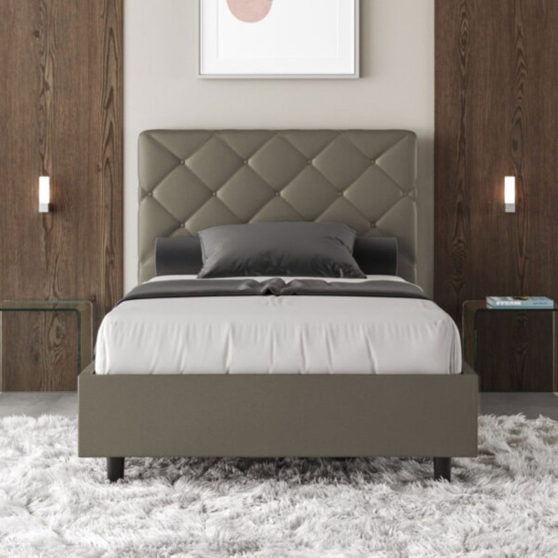 Letto una piazza e mezza similpelle Priya 120×190