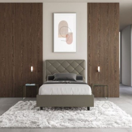 Letto una piazza e mezza similpelle Priya 120×190