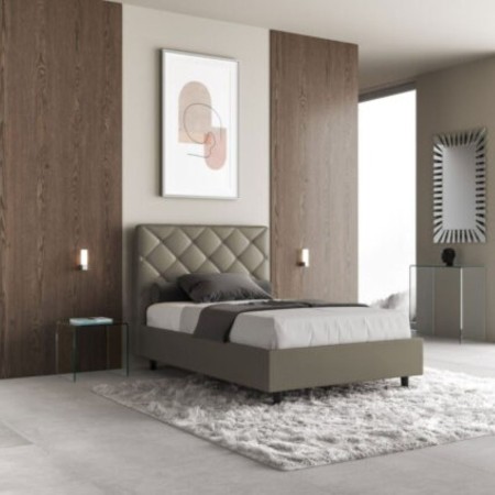 Letto una piazza e mezza similpelle Priya 120×190