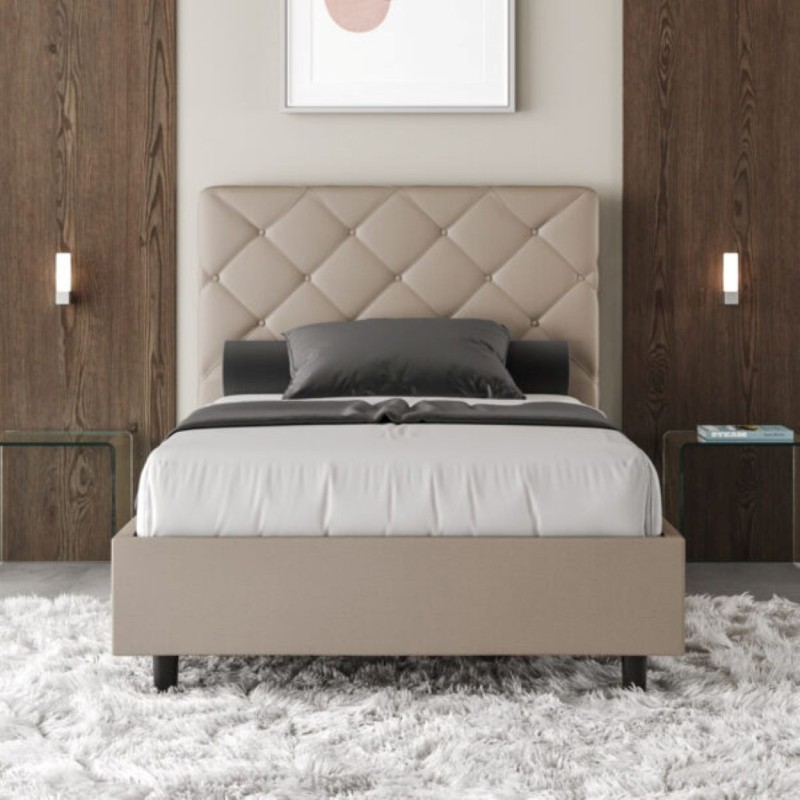 Letto una piazza e mezza similpelle Priya 120×190