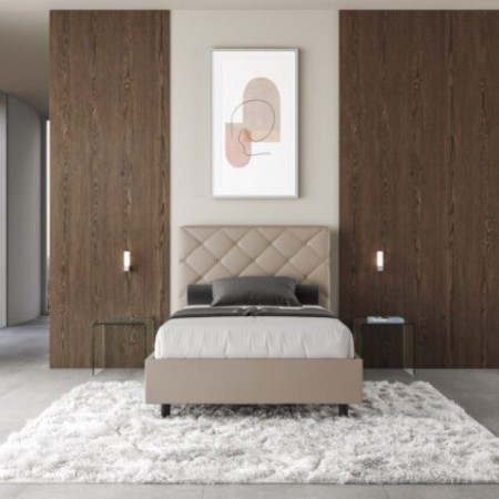 Letto una piazza e mezza similpelle Priya 120×190