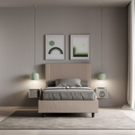 Letto una piazza e mezza similpelle Goya 120×190