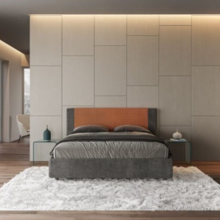 Letto matrimoniale tessuto Rosal 160×190