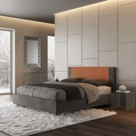 Letto matrimoniale tessuto Rosal 160×190