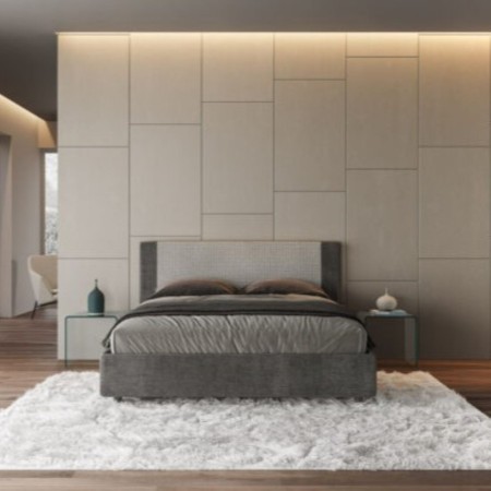 Letto matrimoniale tessuto Rosal 160×190