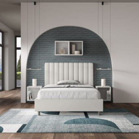 Letto una piazza e mezza similpelle Agueda 120×190