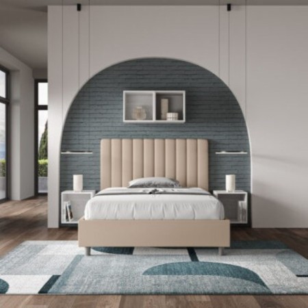 Letto una piazza e mezza similpelle Agueda 120×190