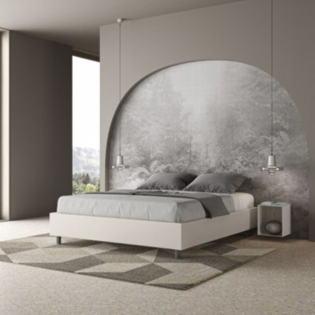 Letto Matrimoniale similpelle Azelia 160x190 cm