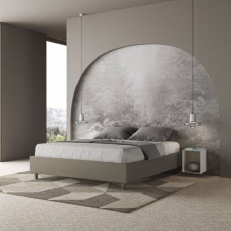 Letto Matrimoniale similpelle Azelia 160x190 cm