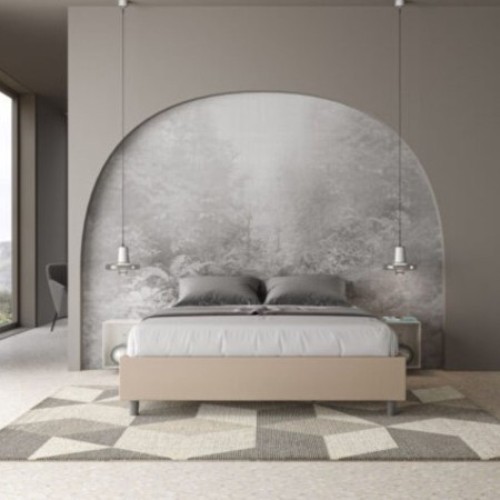 Letto Matrimoniale similpelle Azelia 160x190 cm