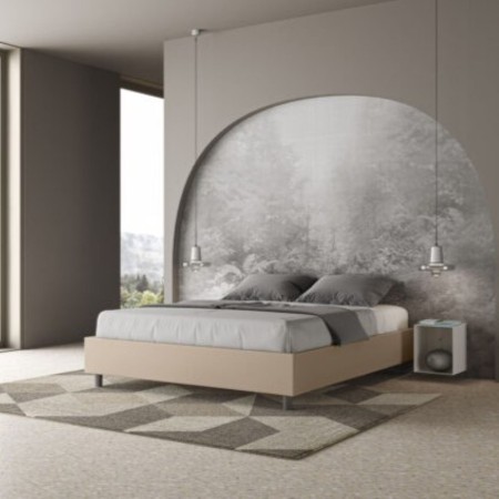 Letto Matrimoniale similpelle Azelia 160x190 cm