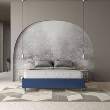 Letto Matrimoniale similpelle Azelia 160x190 cm