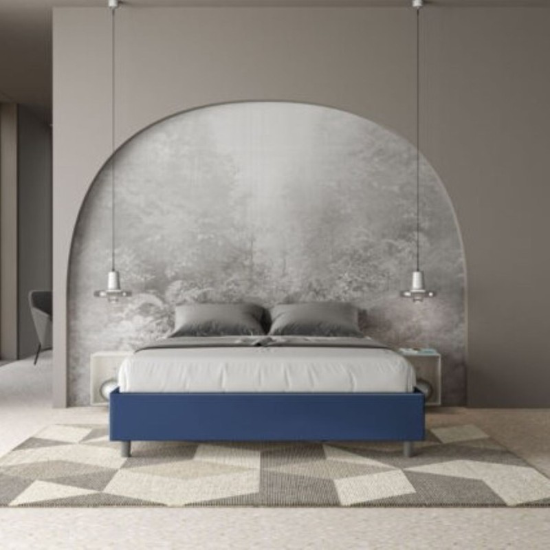Letto Matrimoniale similpelle Azelia 160x190 cm