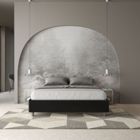 Letto Matrimoniale similpelle Azelia 160x190 cm