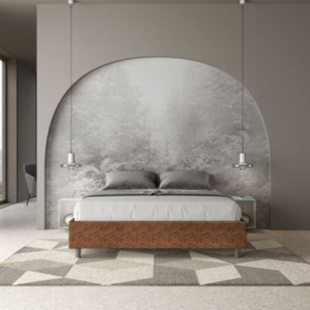 Letto Matrimoniale tessuto Azelia 160×190