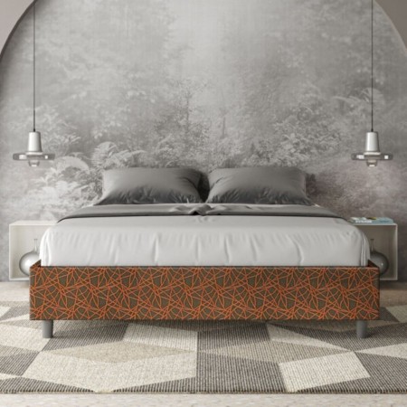 Letto Matrimoniale tessuto Azelia 160×190