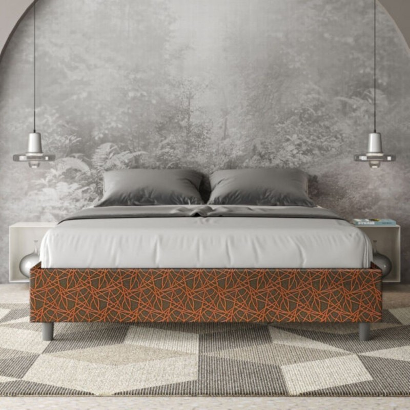Letto Matrimoniale tessuto Azelia 160×190