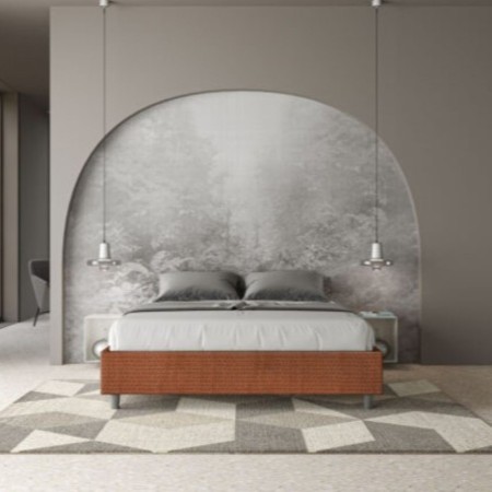 Letto Matrimoniale tessuto Azelia 160×190