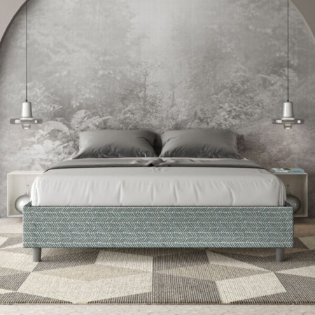 Letto Matrimoniale tessuto Azelia 160×190