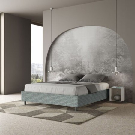 Letto Matrimoniale tessuto Azelia 160×190