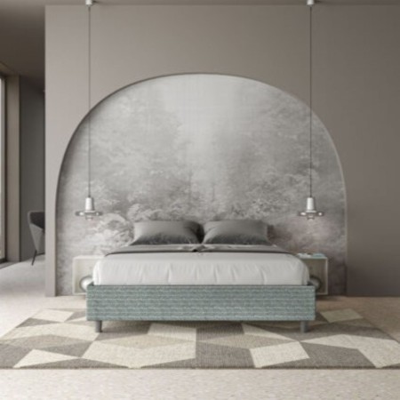 Letto Matrimoniale tessuto Azelia 160×190