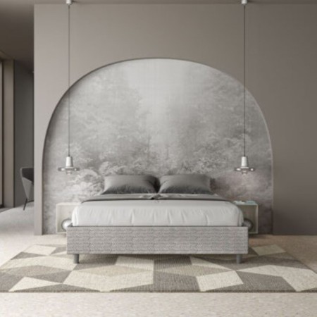Letto Matrimoniale tessuto Azelia 160×190