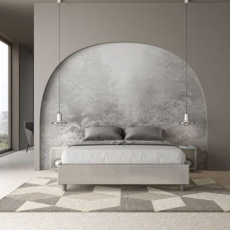 Letto Matrimoniale tessuto Azelia 160×190