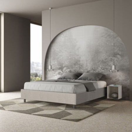 Letto Matrimoniale tessuto Azelia 160×190