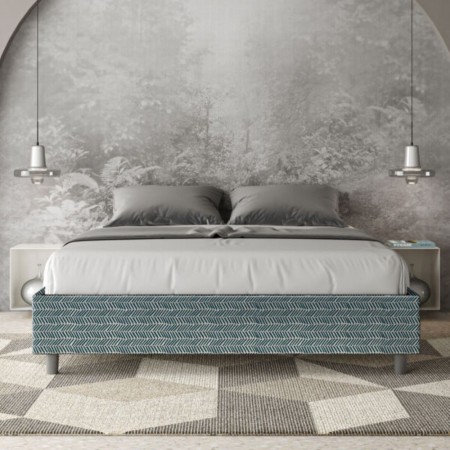 Letto Matrimoniale tessuto Azelia 160×190