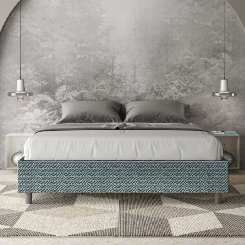 Letto Matrimoniale tessuto Azelia 160×190