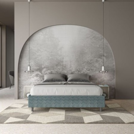 Letto Matrimoniale tessuto Azelia 160×190