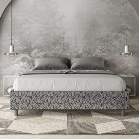 Letto Matrimoniale tessuto Azelia 160×190
