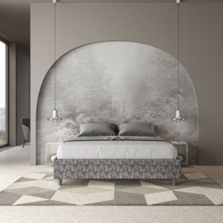 Letto Matrimoniale tessuto Azelia 160×190