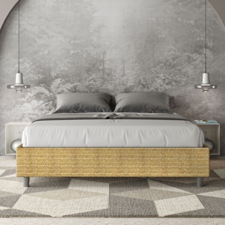 Letto Matrimoniale tessuto Azelia 160×190