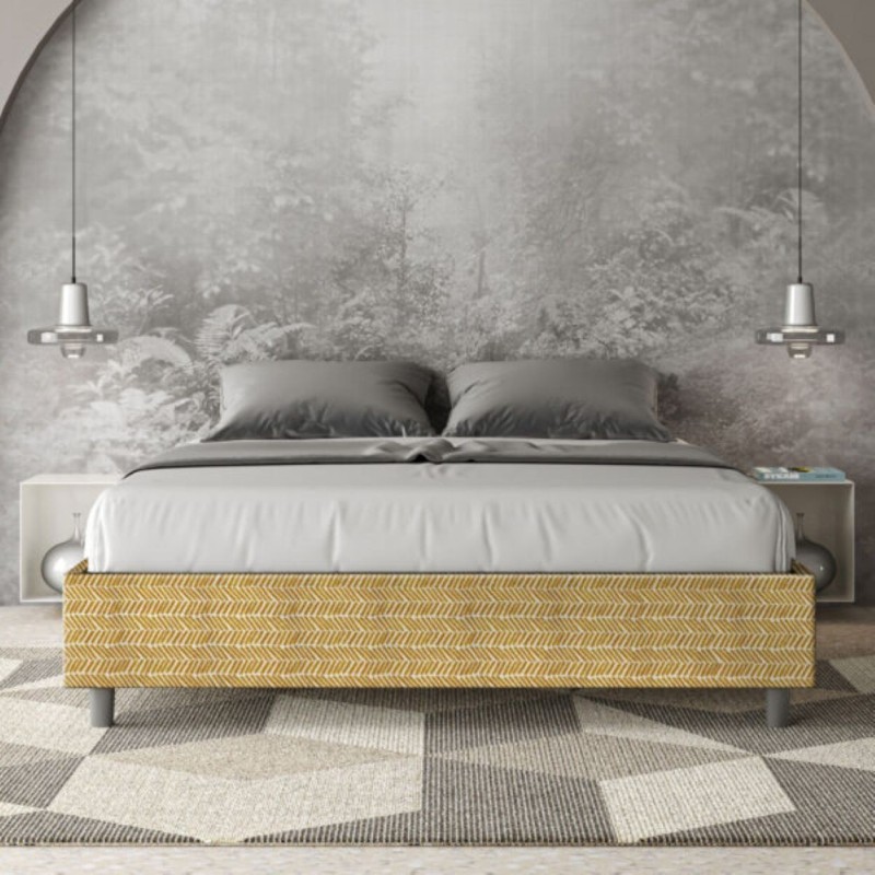 Letto Matrimoniale tessuto Azelia 160×190