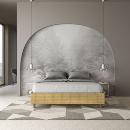 Letto Matrimoniale tessuto Azelia 160×190